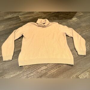 Brooks Brothers Women's Camel Cashmere Turtleneck Sweater XL Long Sleeve